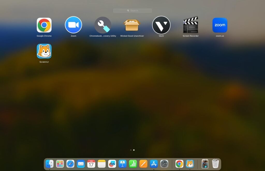 MacBook Launchpad with ScratchJr installed