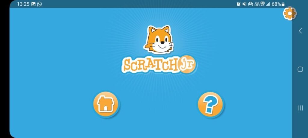 Home screen ScratchJr on Android(Phone)